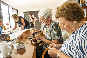 Seniors sewing